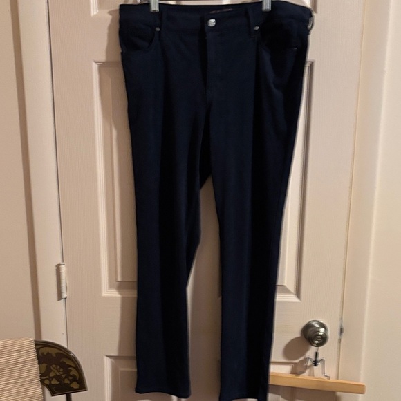 Denim - Classic navy blue washable suede jeans